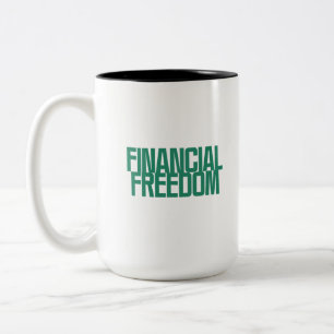 Tasse 2 Couleurs Liberté Financière Conception de Mentalité de Co