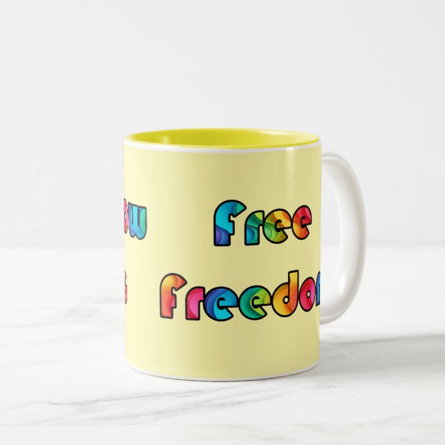Tasse 2 Couleurs liberté libre (Devant droit)