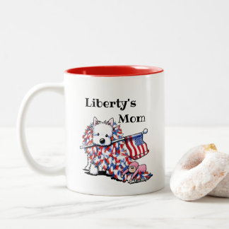 Tasse 2 Couleurs Liberty Westie KiniArt Portrait