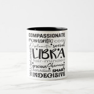 Tasse 2 Couleurs Libra Zodiac Traits/Astrologie