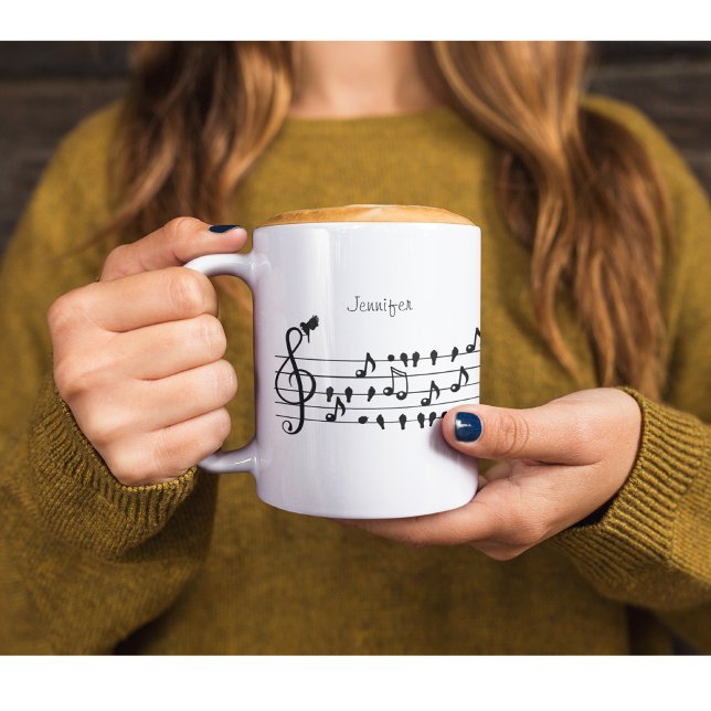 Tasse 2 Couleurs Libre en tant qu'oiseau, oiseaux chanteurs faisant (Créateur téléchargé)
