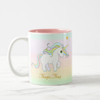 Licorne magique mignonne et étoile sur couleurs pa