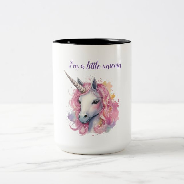 Tasse 2 Couleurs licorne rose mignonne (Centre)
