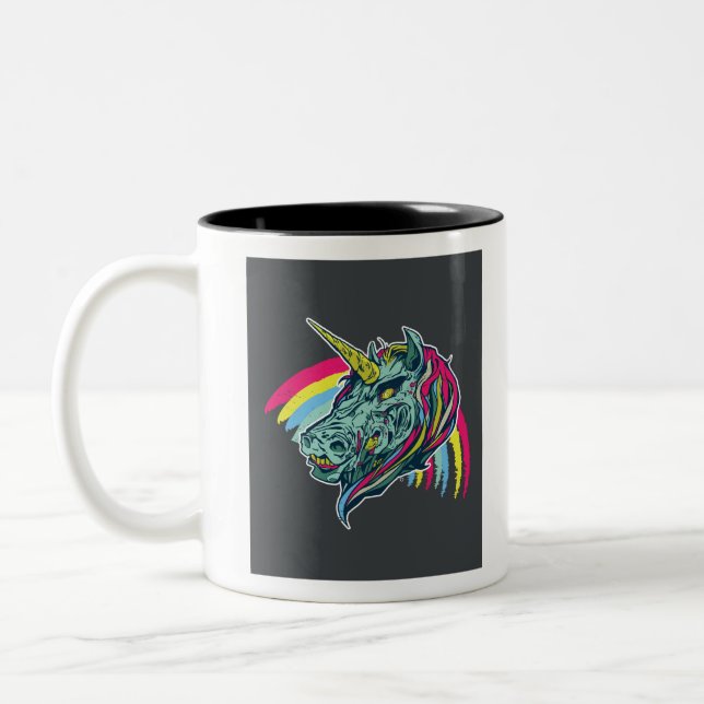 Tasse 2 Couleurs Licorne Zombie (Gauche)