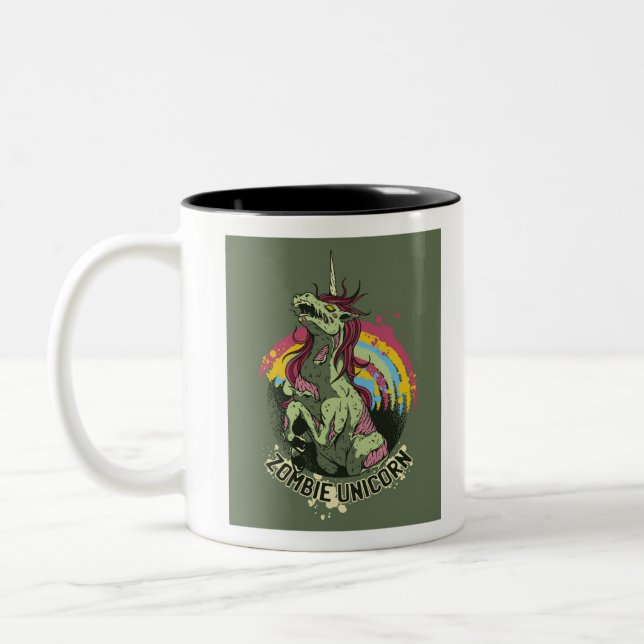 Tasse 2 Couleurs licorne zombie (Gauche)