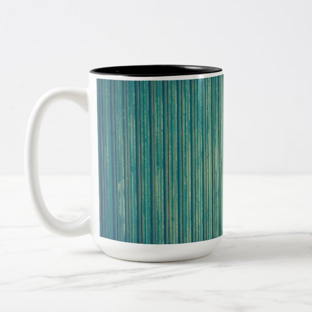 Tasse 2 Couleurs Lignes bleues par bandes (Gauche)