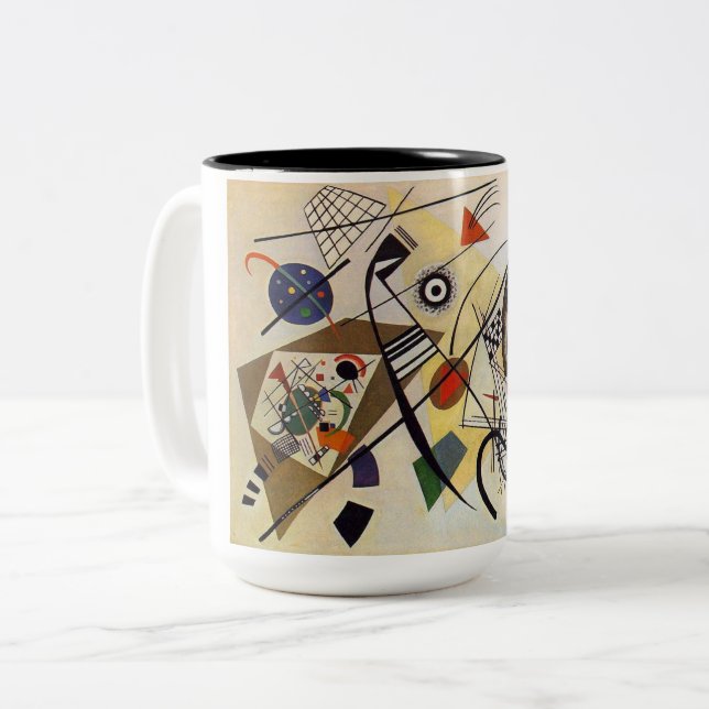 Tasse 2 Couleurs Lignes transversales (Devant gauche)