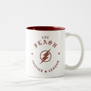Tasse 2 Couleurs Ligue de Justice   L'Emblème Flash Retro Lightning