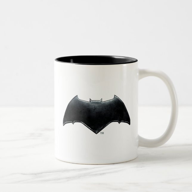 Tasse 2 Couleurs Ligue de Justice | Symbole de batman métallique (Droit)