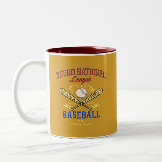 Tasse 2 Couleurs Ligue nationale noire de baseball (Gauche)