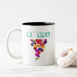 Tasse 2 Couleurs Lil' Little Sister Love Floving Hearts