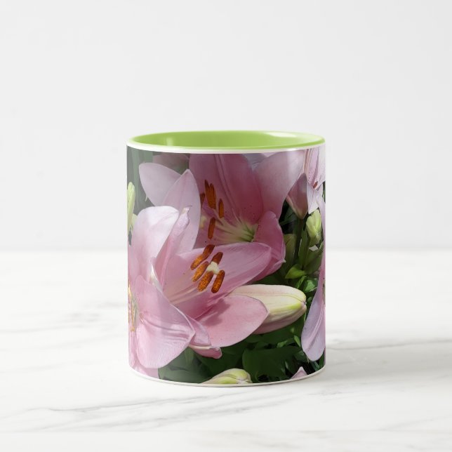 Tasse 2 Couleurs Lilies roses (Centre)