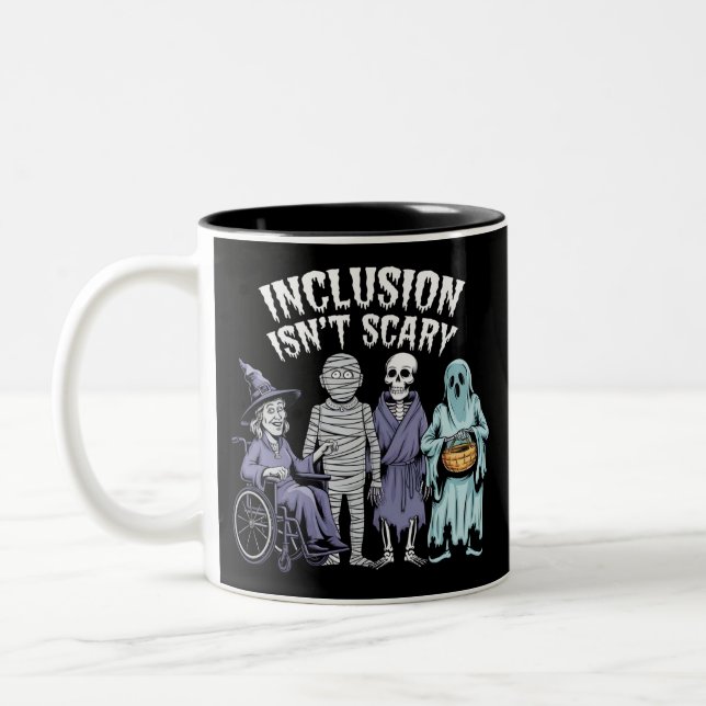 Tasse 2 Couleurs L'inclusion drôle n'est pas effrayante Professeur  (Gauche)