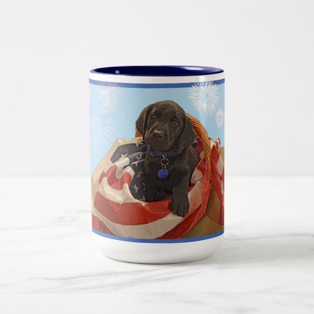 Tasse 2 Couleurs L'indépendance d'Américain de Mug~ (Centre)