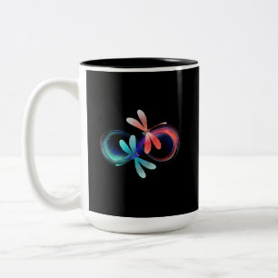 Tasse 2 Couleurs L'infini avec des libellules lumineuses
