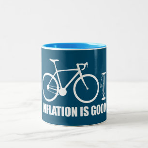 Tasse 2 Couleurs L'inflation est un bon vélo