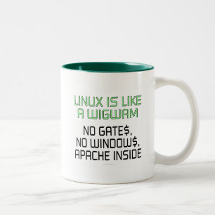 Tasse 2 Couleurs Linux est comme un tipi. Aucunes portes, aucunes