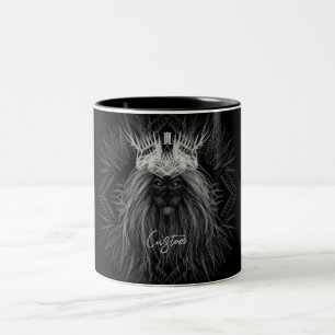 Tasse 2 Couleurs Lion avec monogramme de couronne