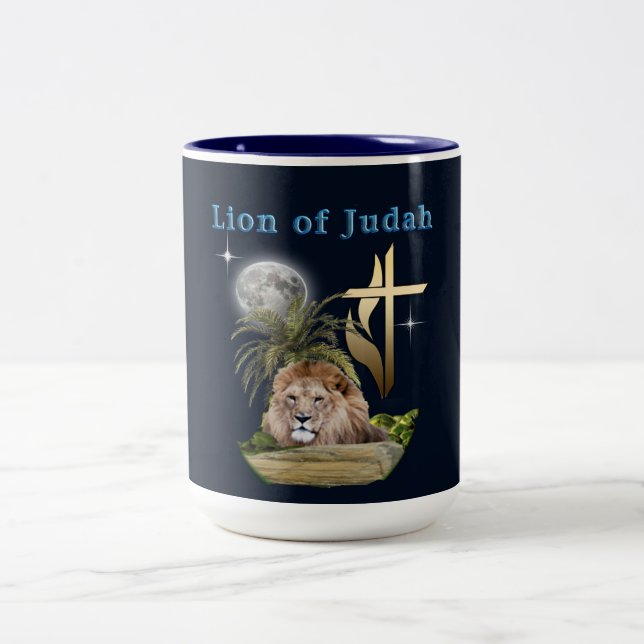 Tasse 2 Couleurs Lion De Juda (Centre)
