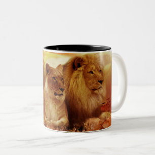 Tasse 2 Couleurs Lion et Lion