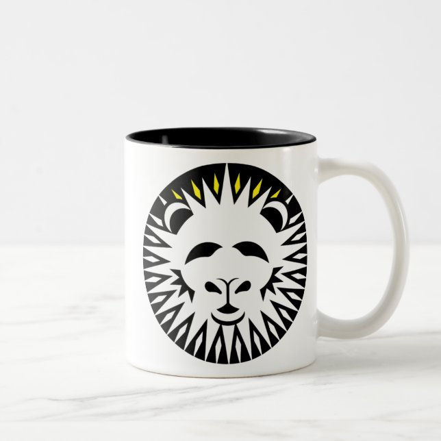 Tasse 2 Couleurs Lion Graphique Leo (Droit)