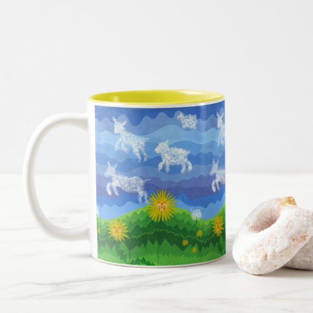 Tasse 2 Couleurs Lions et agneaux Dandy (Avec donut)