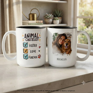 Tasse 2 Couleurs Liste de contrôle des animaux de compagnie à accue