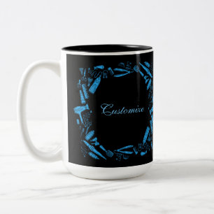 Tasse 2 Couleurs Liste noire et bleue