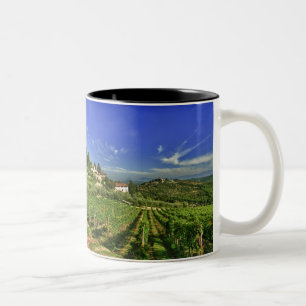 Tasse 2 Couleurs L'Italie, Toscane, Greve. Les vignobles de