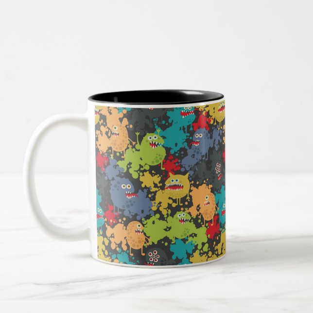 Tasse 2 Couleurs Little cute funny monsters (Gauche)