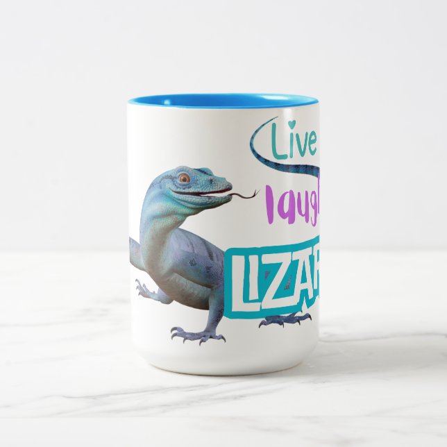 Tasse 2 Couleurs Live Laugh Lizard (Centre)