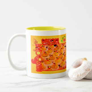 Tasse 2 Couleurs Live Love Laugh Rubber Ducks Inspiration