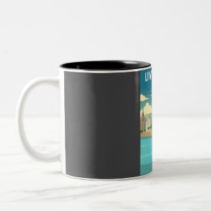 Tasse 2 Couleurs Liverpool Angleterre vintage minimum de voyages ré