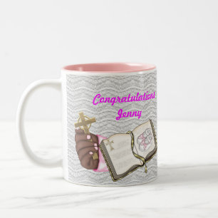 Tasse 2 Couleurs Livre de Christening pour filles