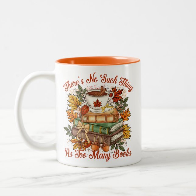 Tasse 2 Couleurs Livre de lecture confortable d'automne (Gauche)