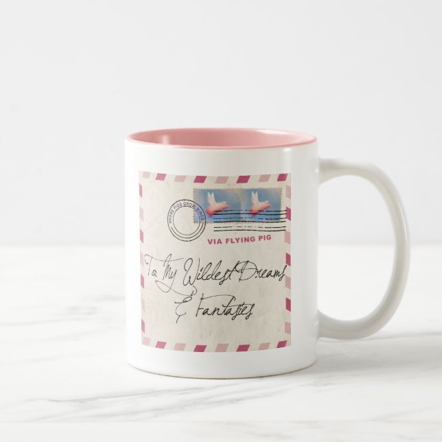Tasse 2 Couleurs Livrer Vous-Même Via Flying Pig (Droit)