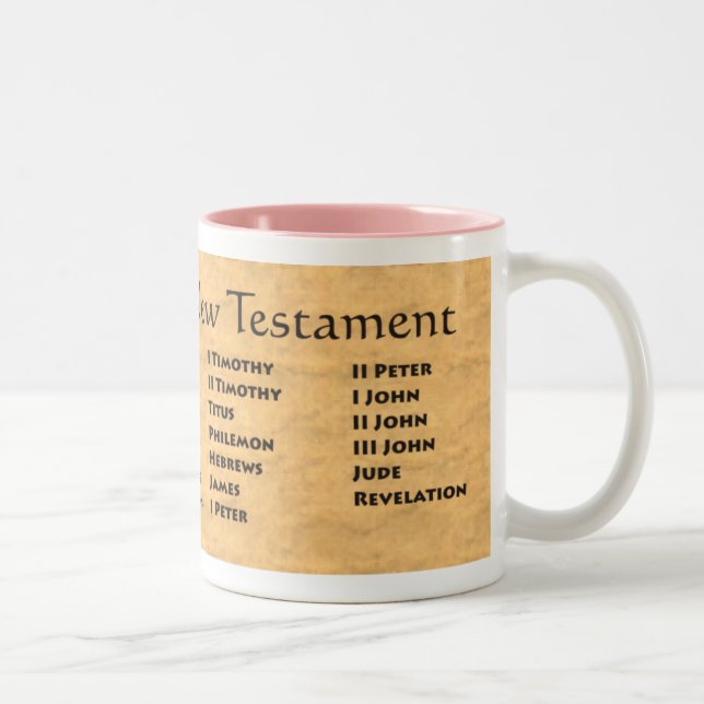 Tasse 2 Couleurs Livres du Nouveau Testament (Droit)
