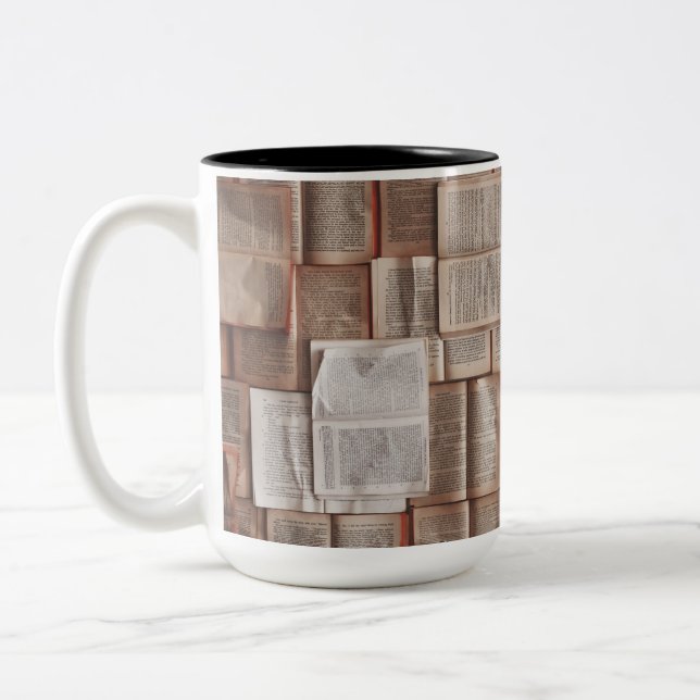 Tasse 2 Couleurs Livres vintages (Gauche)