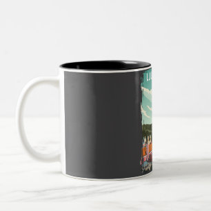 Tasse 2 Couleurs Ljubljana Slovénie Vintage Minimal Rétro Voyage Po