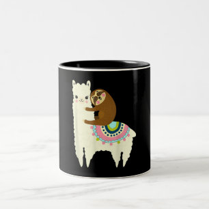 Tasse 2 Couleurs Llama Gift Llama mignonne et Sloth, meilleurs ami