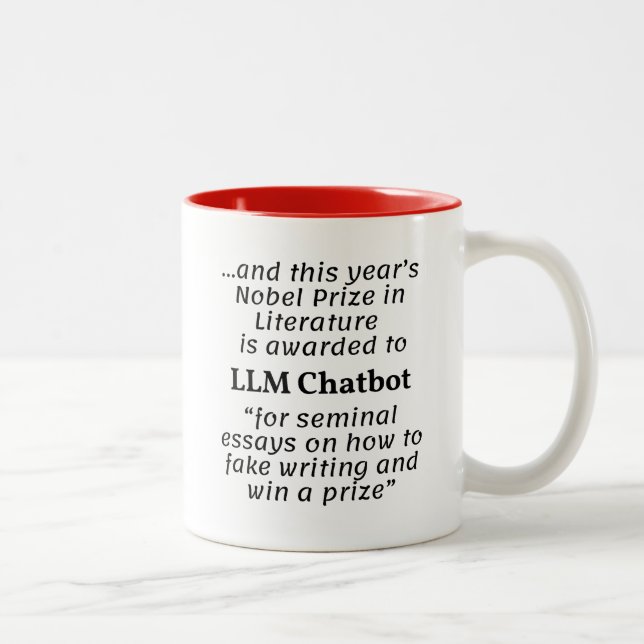 Tasse 2 Couleurs LLM Chatbot Prix Nobel de Littérature (Droit)