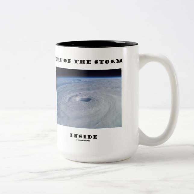 Tasse 2 Couleurs L'oeil de la tempête dans l'oeil de l'ouragan (Droit)