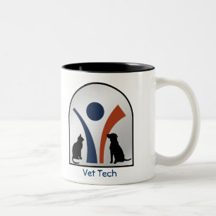 Tasse 2 Couleurs Logo animal vétérinaire fait sur commande avec l