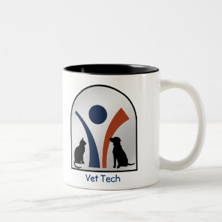Tasse 2 Couleurs Logo animal vétérinaire fait sur commande avec le