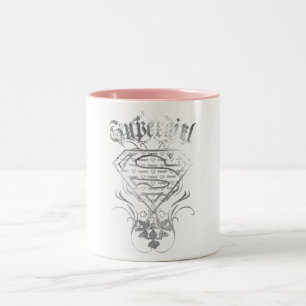 Tasse 2 Couleurs Logo argenté de fantaisie de Supergirl