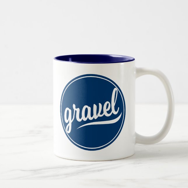 Tasse 2 Couleurs Logo bleu Gravel Cycling (Droit)