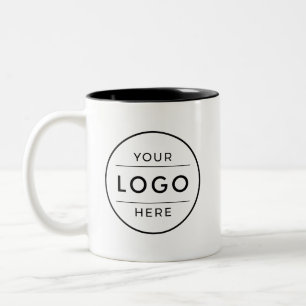 Tasse 2 Couleurs Logo Commercial Personnalisé Moderne pour Entrepri