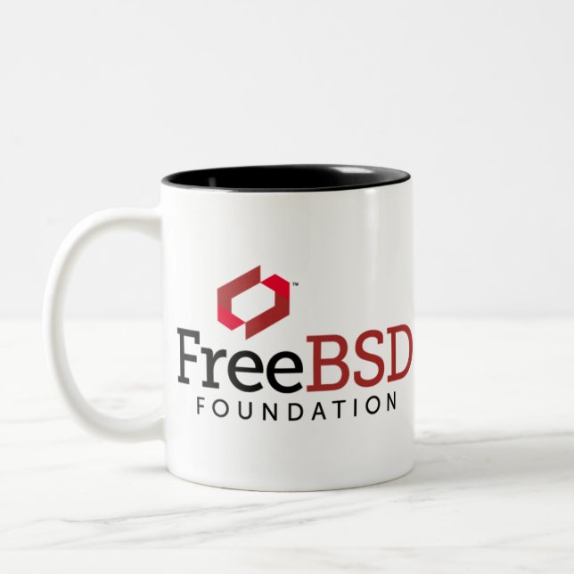 Tasse 2 Couleurs Logo de base de FreeBSD (Gauche)
