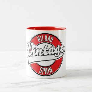 Tasse 2 Couleurs Logo de Bilbao Espagne style vintage