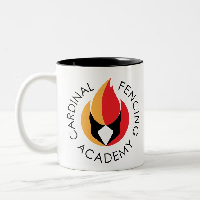 Tasse 2 Couleurs Logo de clôture cardinal d'académie (Gauche)